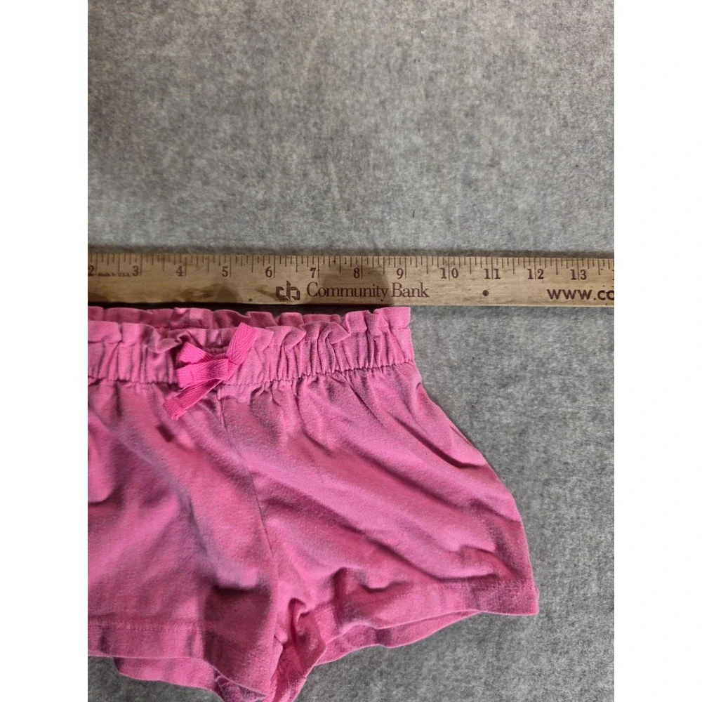 Childrens Place Girls Pink Knit Shorts Elastic Paperbag Waist Size 5T Casual